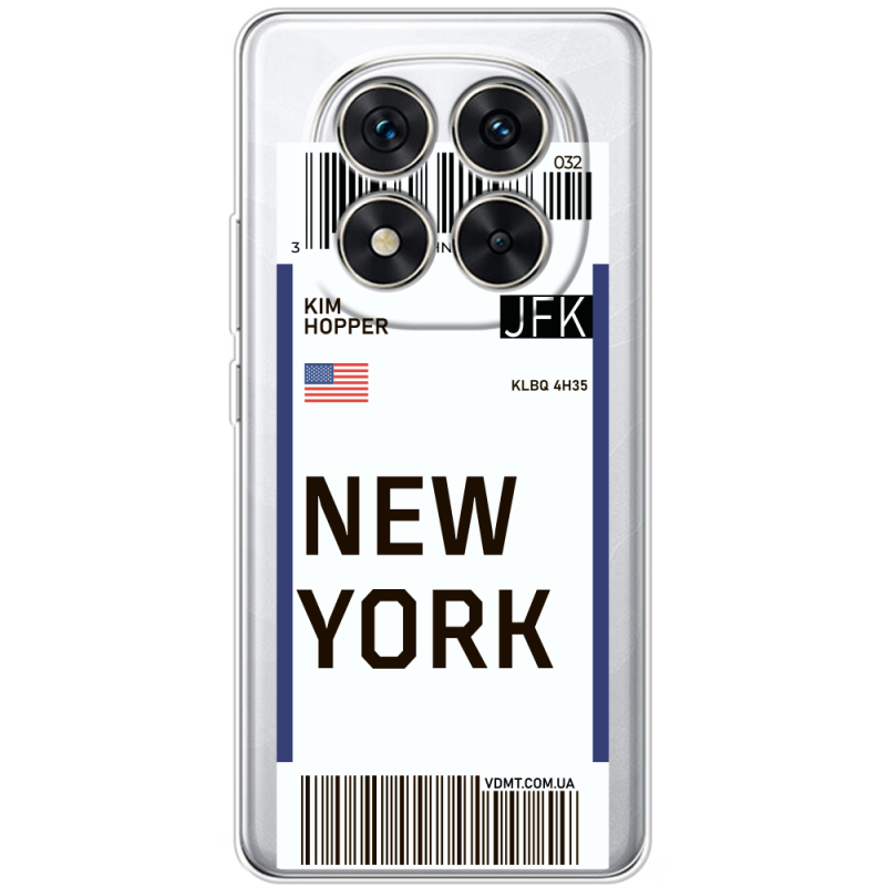 Прозорий чохол BoxFace Xiaomi Redmi Note 15 Pro Plus Ticket New York