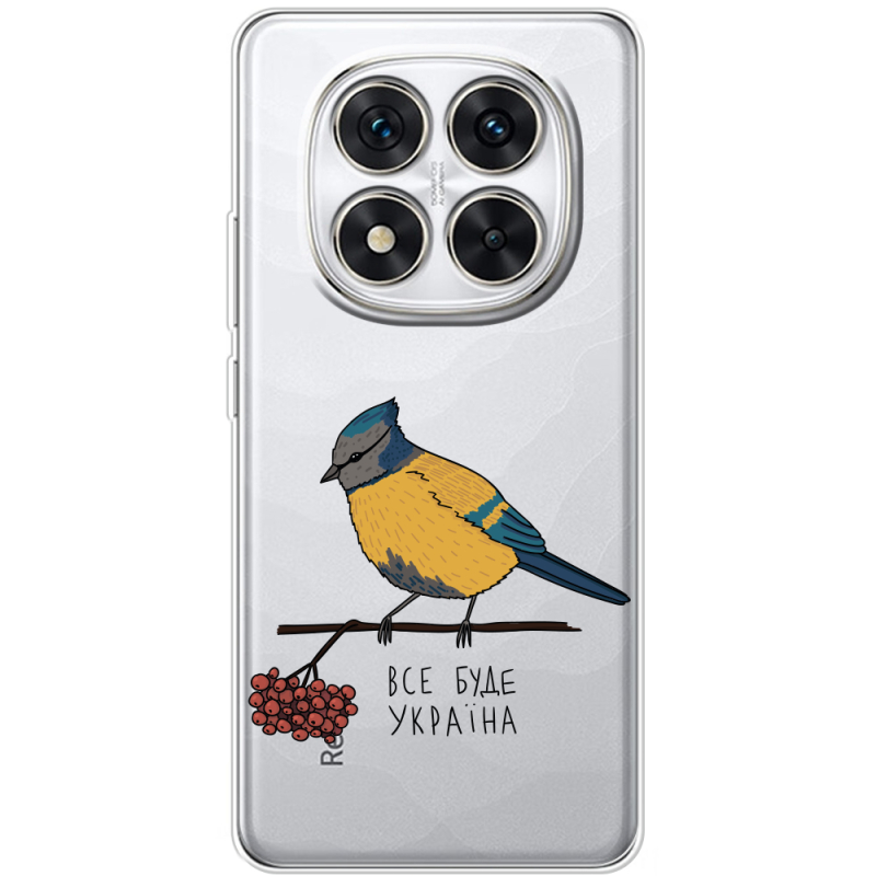 Прозорий чохол BoxFace Xiaomi Redmi Note 15 Pro Plus Синиця і калина