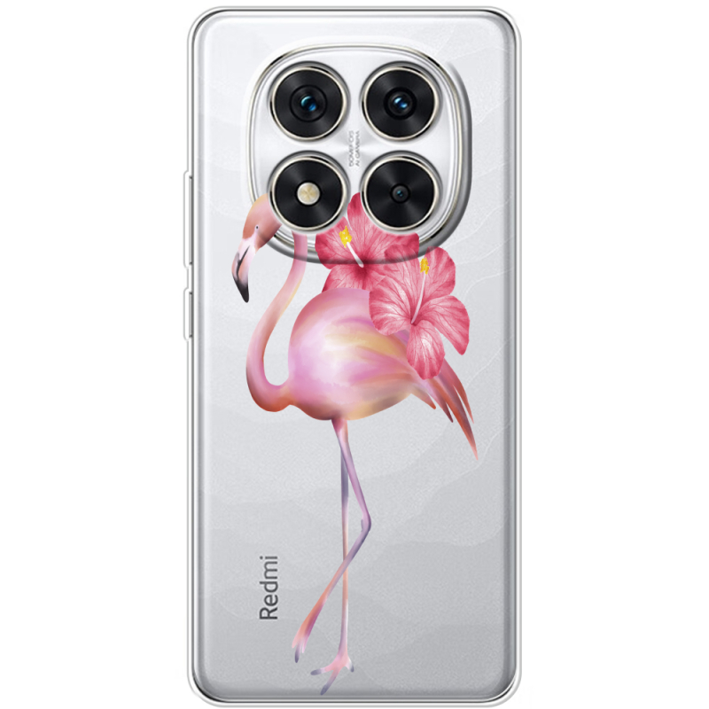 Прозорий чохол BoxFace Xiaomi Redmi Note 15 Pro Plus Floral Flamingo
