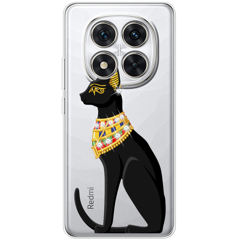 Чохол зі стразами Xiaomi Redmi Note 15 Pro Plus Egipet Cat