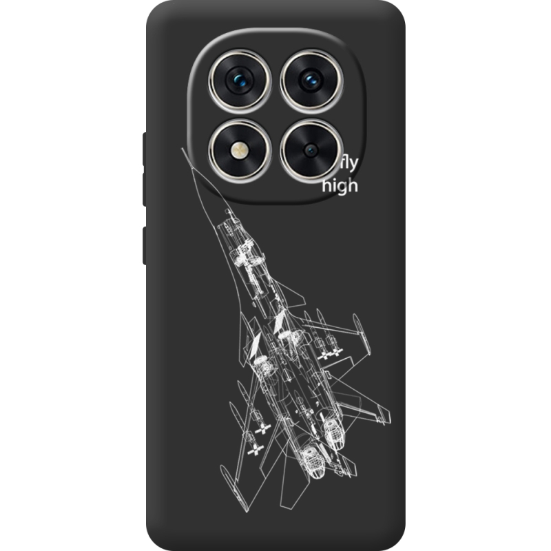 Чорний чохол BoxFace Xiaomi Redmi Note 15 Pro Plus Військовий літак