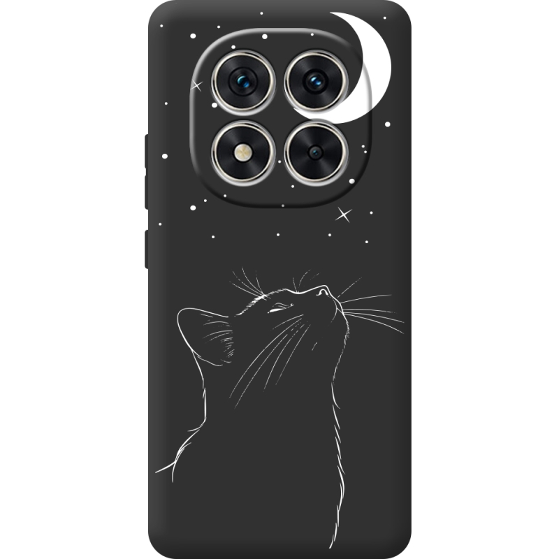 Чорний чохол BoxFace Xiaomi Redmi Note 15 Pro Plus Місячний кіт