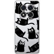 Прозорий чохол BoxFace Xiaomi Redmi Note 15 Pro 5G с 3D-глазками Black Kitty