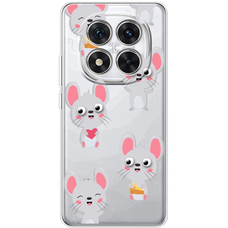 Прозорий чохол BoxFace Xiaomi Redmi Note 15 Pro 5G с 3D-глазками Mouse