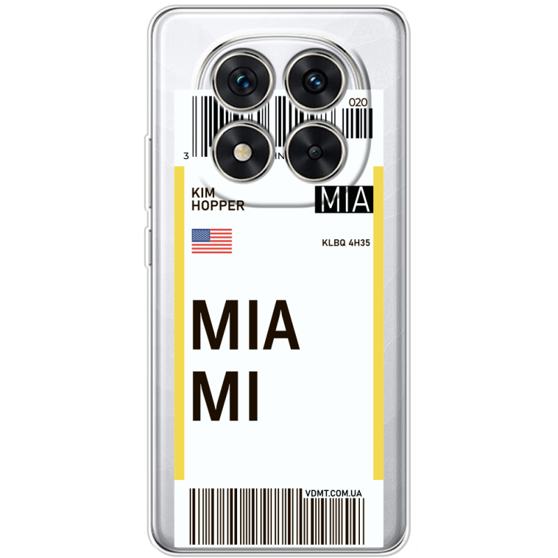 Прозорий чохол BoxFace Xiaomi Redmi Note 15 Pro 5G Ticket Miami