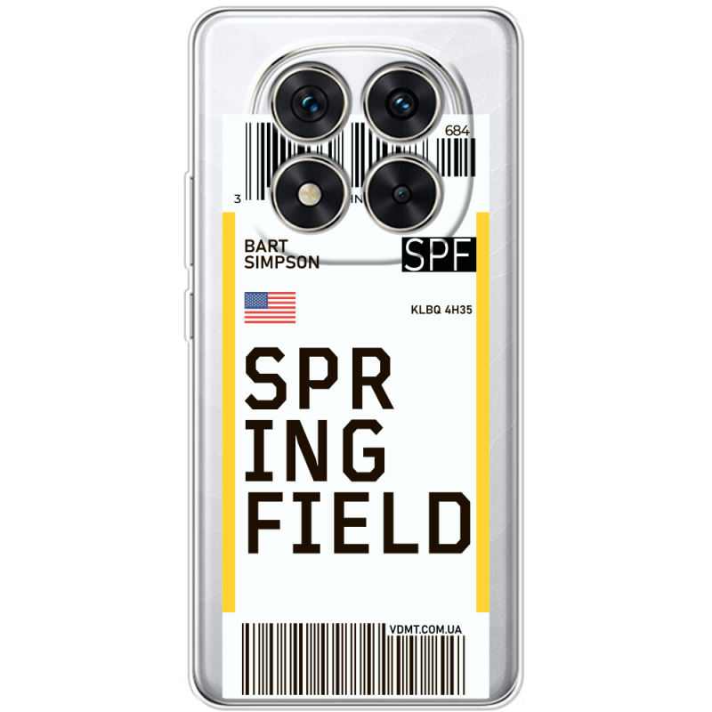 Прозорий чохол BoxFace Xiaomi Redmi Note 15 Pro 5G Ticket Springfield