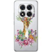 Чохол зі стразами Xiaomi Redmi Note 15 Pro 5G Deer with flowers