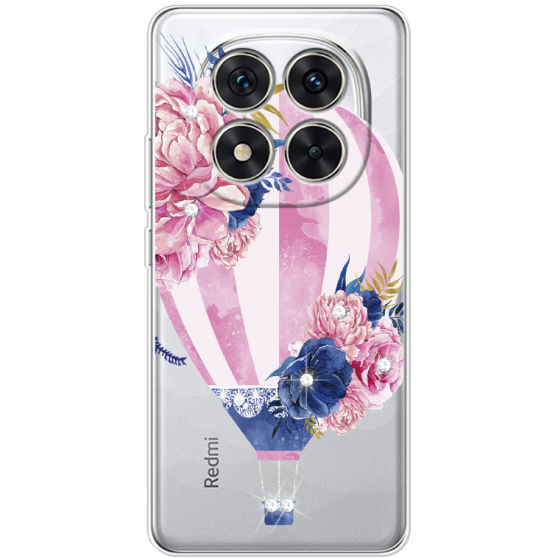Чохол зі стразами Xiaomi Redmi Note 15 Pro 5G Pink Air Baloon