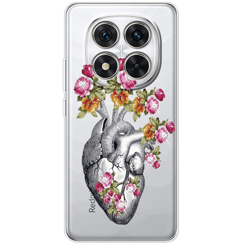 Чохол зі стразами Xiaomi Redmi Note 15 Pro 5G Heart
