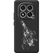 Чорний чохол BoxFace Xiaomi Redmi Note 15 Pro 5G Військовий літак