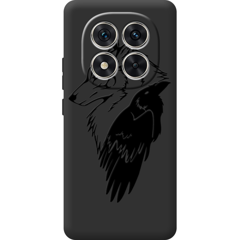 Чорний чохол BoxFace Xiaomi Redmi Note 15 Pro 5G Wolf and Raven