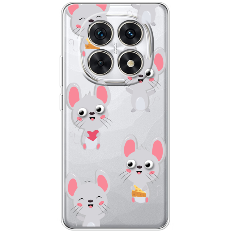 Прозорий чохол BoxFace Xiaomi Redmi Note 15 5G с 3D-глазками Mouse