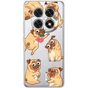 Прозорий чохол BoxFace Xiaomi Redmi Note 15 5G с 3D-глазками Pug
