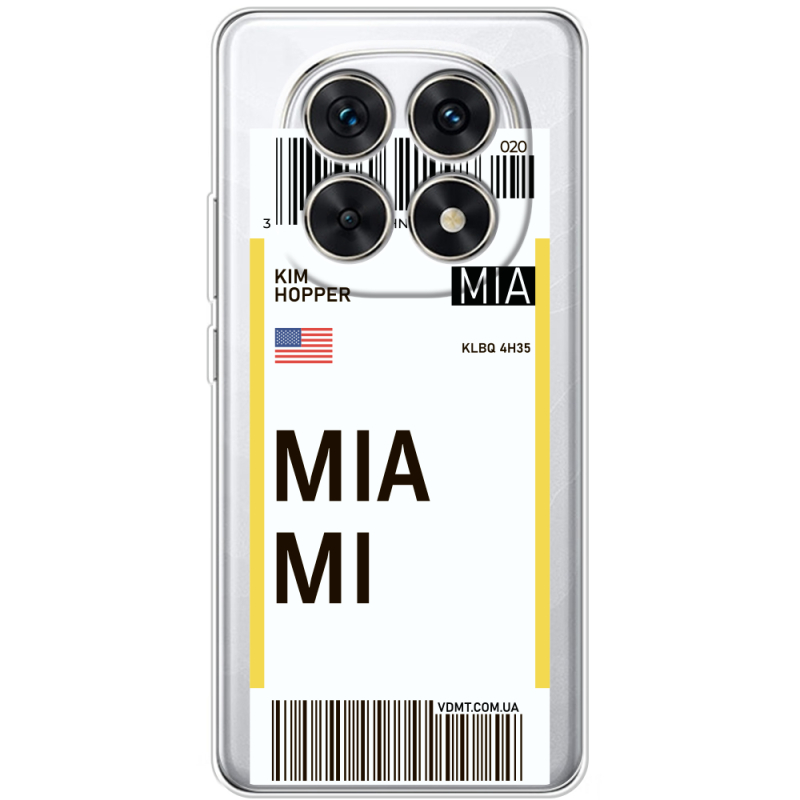 Прозорий чохол BoxFace Xiaomi Redmi Note 15 5G Ticket Miami