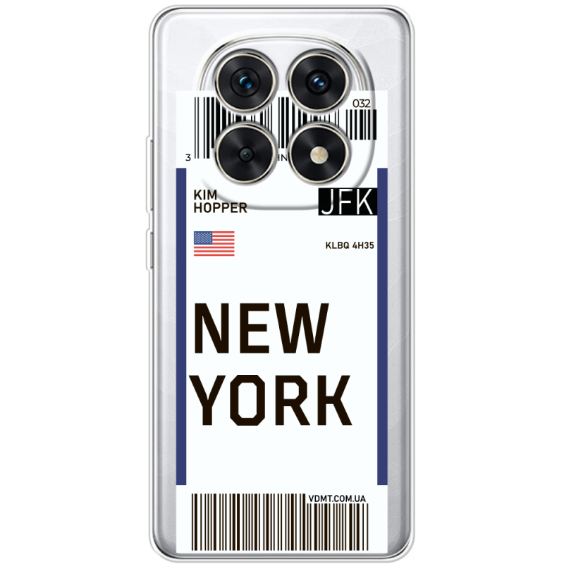 Прозорий чохол BoxFace Xiaomi Redmi Note 15 5G Ticket New York