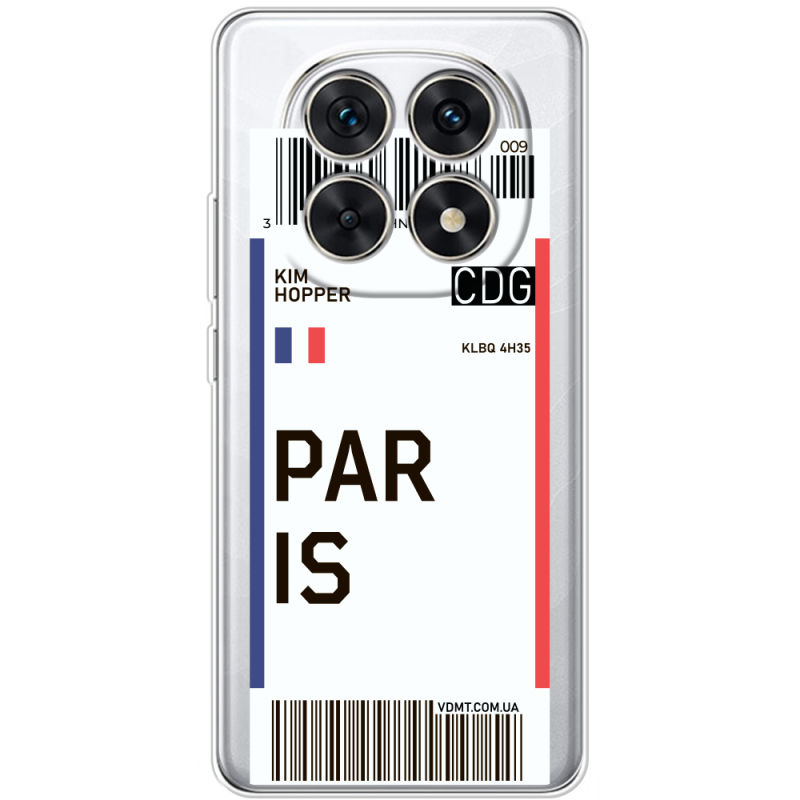 Прозорий чохол BoxFace Xiaomi Redmi Note 15 5G Ticket Paris