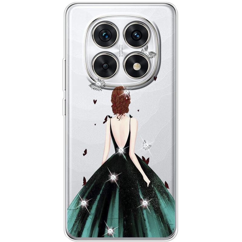 Чохол зі стразами Xiaomi Redmi Note 15 5G Girl in the green dress