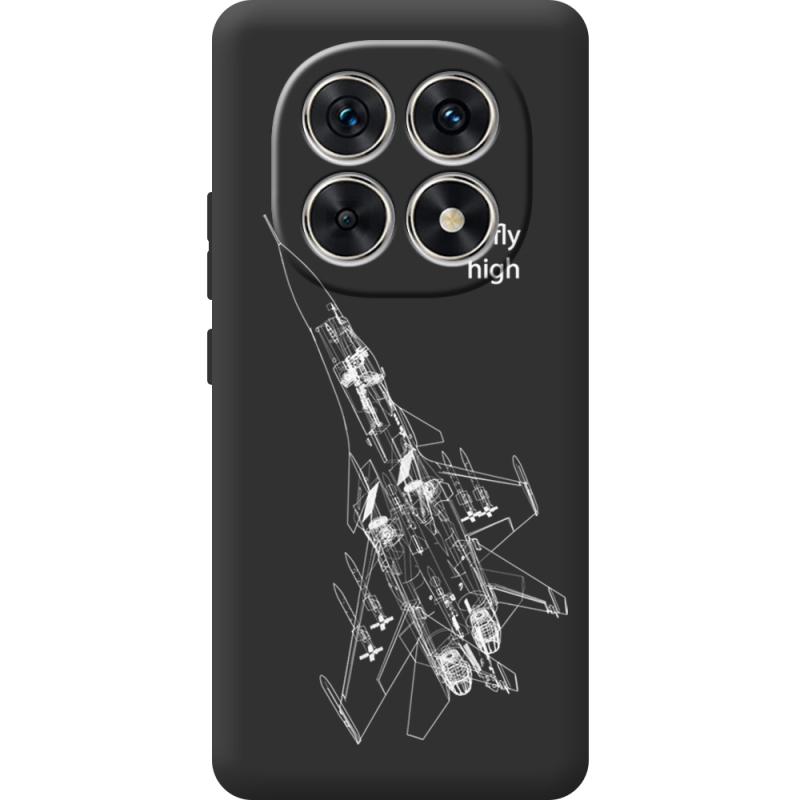 Чорний чохол BoxFace Xiaomi Redmi Note 15 5G Військовий літак