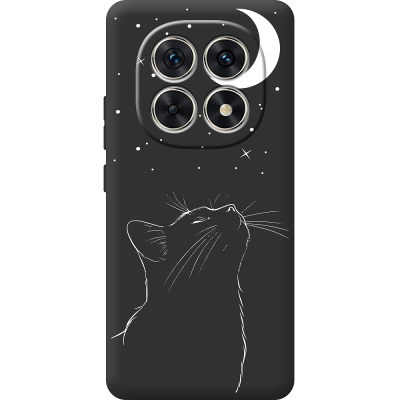 Чорний чохол BoxFace Xiaomi Redmi Note 15 5G Місячний кіт