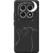 Чорний чохол BoxFace Xiaomi Redmi Note 15 5G Місячний кіт