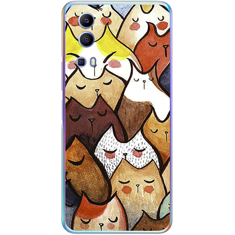 Чехол BoxFace Vivo Y72 5G Sleepy Cats