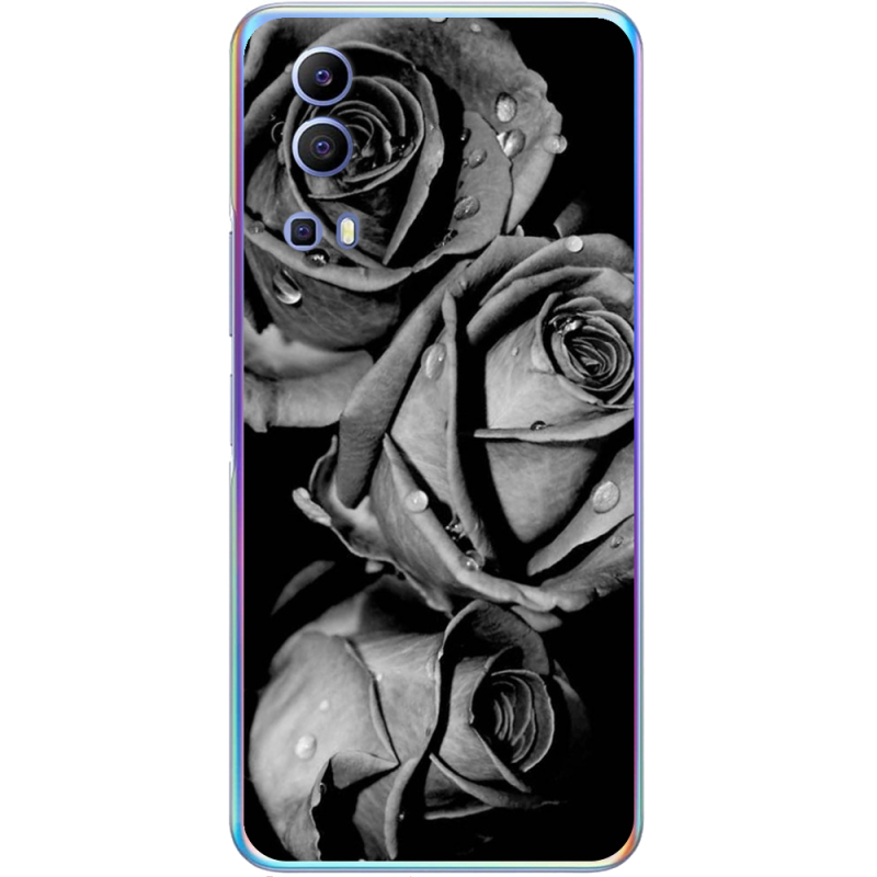 Чехол BoxFace Vivo Y72 5G Black and White Roses