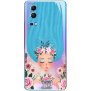 Прозрачный чехол BoxFace Vivo Y72 5G Blue Hair