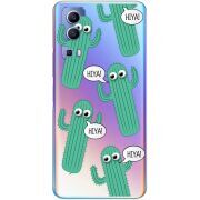 Прозрачный чехол BoxFace Vivo Y72 5G с 3D-глазками HIYA