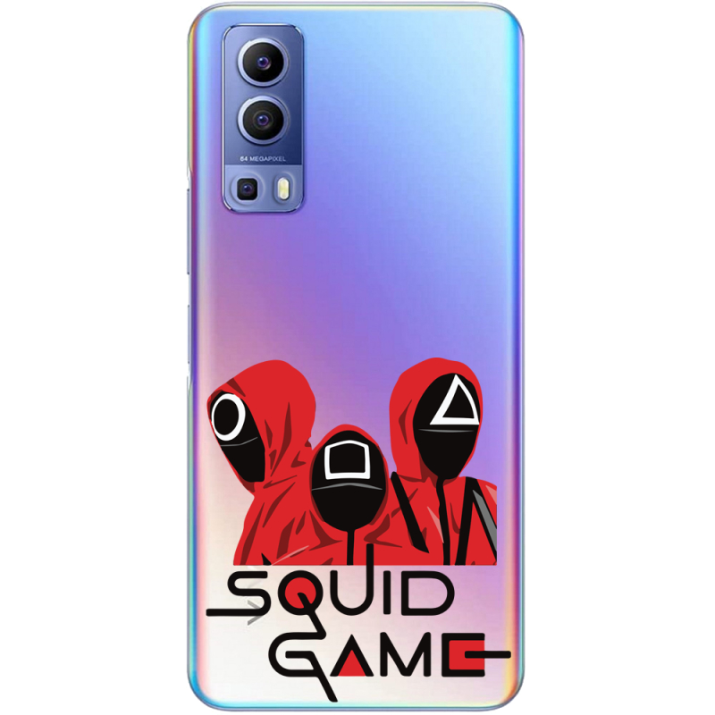 Прозрачный чехол BoxFace Vivo Y72 5G siquid game люди в красном