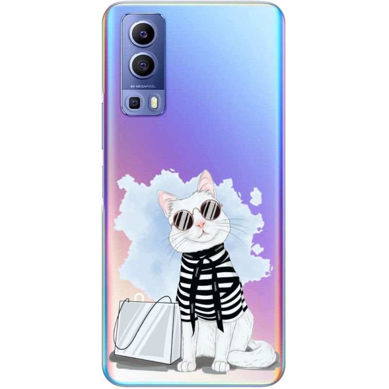 Прозрачный чехол BoxFace Vivo Y72 5G Cat Style