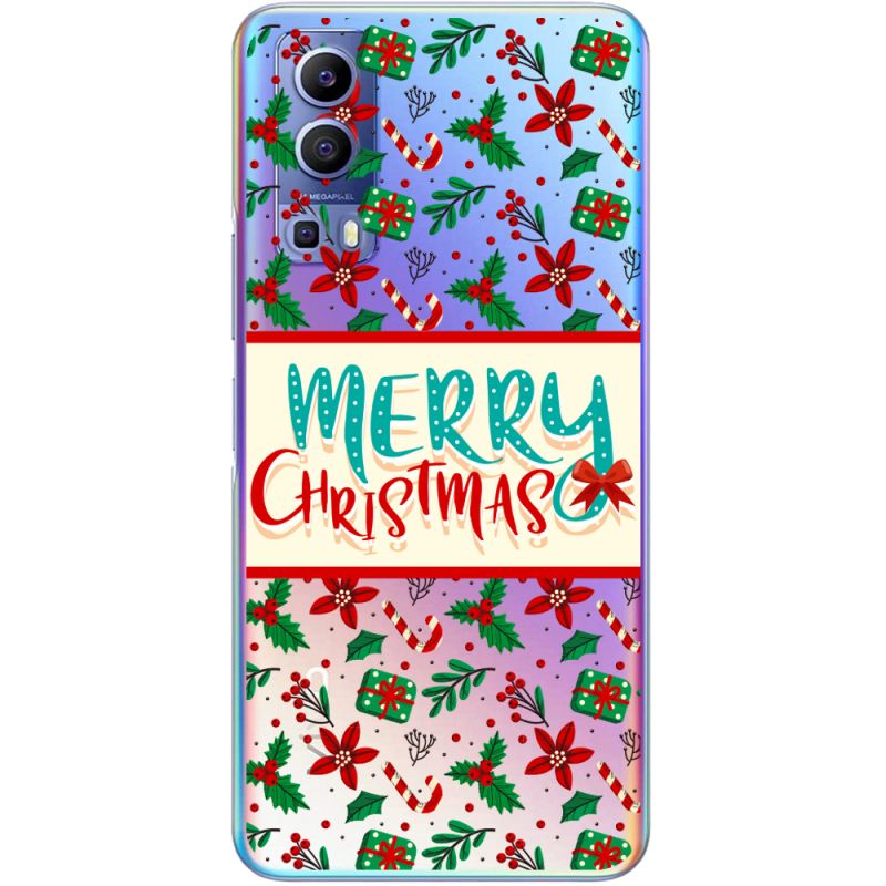 Прозрачный чехол BoxFace Vivo Y72 5G Vintage Christmas Pattern