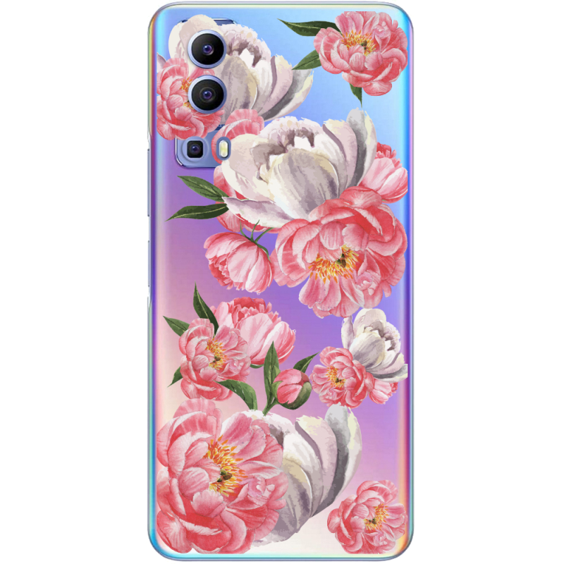 Прозрачный чехол BoxFace Vivo Y72 5G Peony Watercolor Style