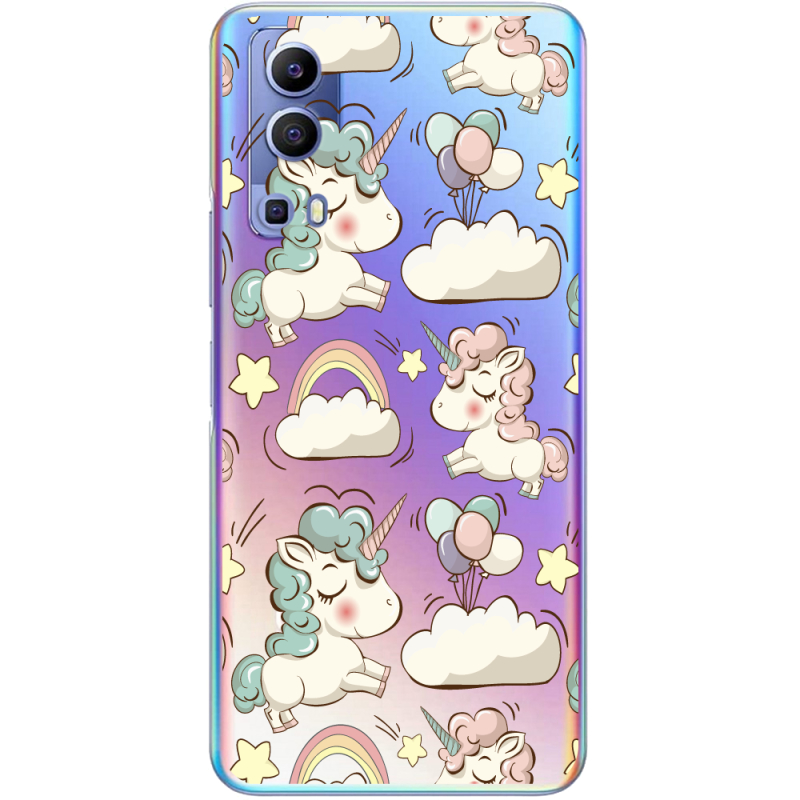 Прозрачный чехол BoxFace Vivo Y72 5G Unicorns