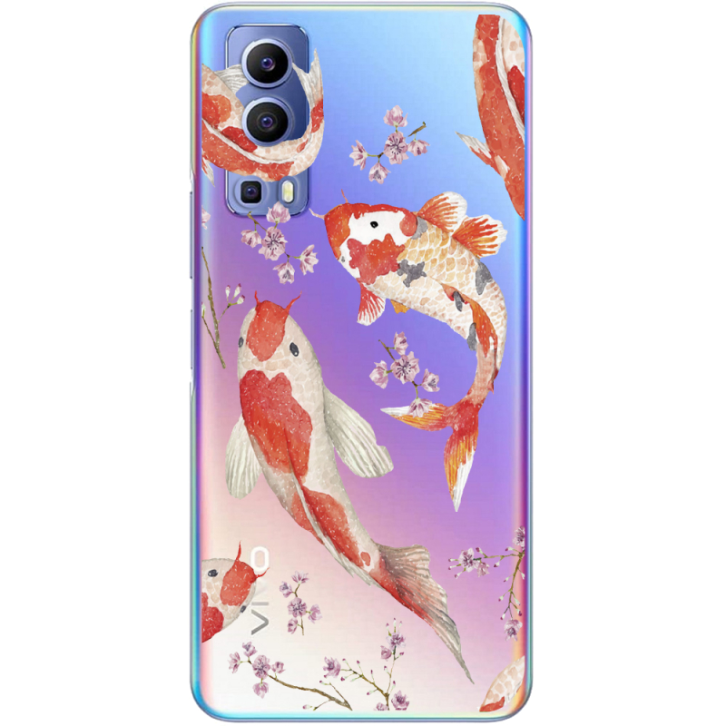 Прозрачный чехол BoxFace Vivo Y72 5G Japanese Koi Fish