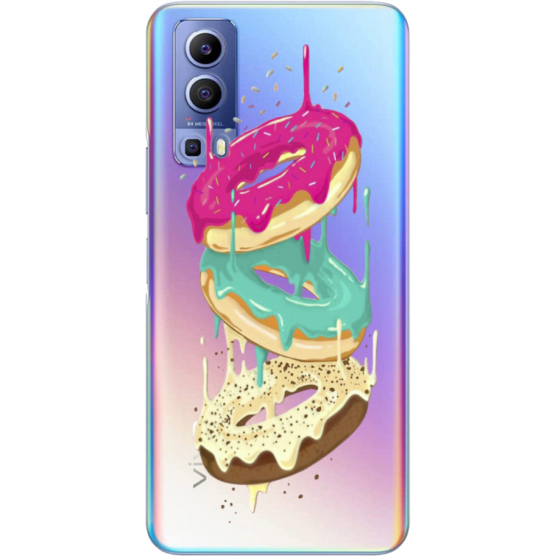 Прозрачный чехол BoxFace Vivo Y72 5G Donuts