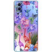 Прозрачный чехол BoxFace Vivo Y72 5G Flamingo
