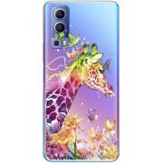 Прозрачный чехол BoxFace Vivo Y72 5G Colorful Giraffe