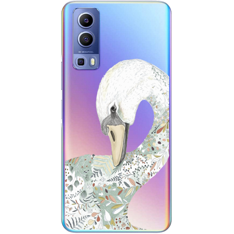 Прозрачный чехол BoxFace Vivo Y72 5G Swan