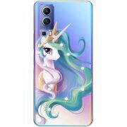 Чехол со стразами Vivo Y72 5G Unicorn Queen