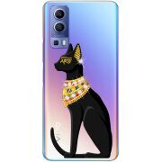 Чехол со стразами Vivo Y72 5G Egipet Cat