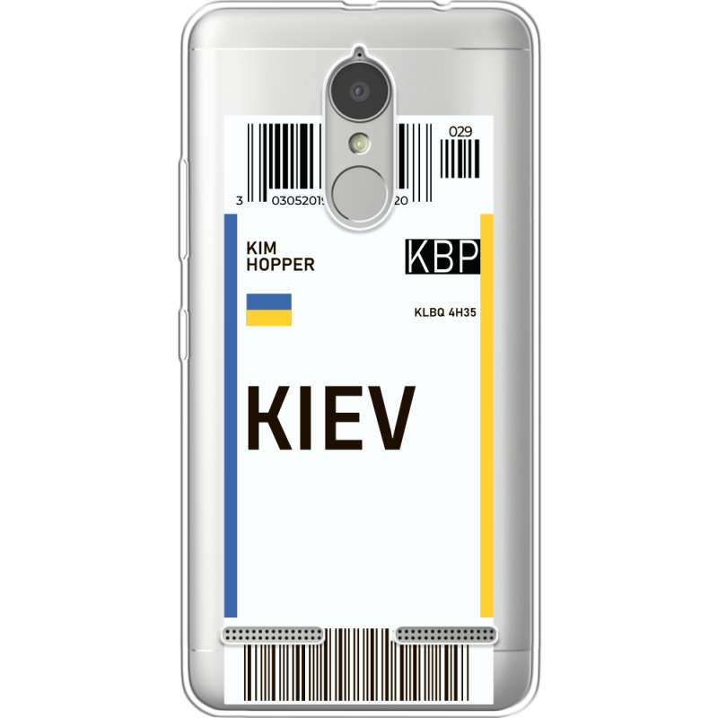 Прозрачный чехол Uprint Lenovo K6 K33a48 Ticket Kiev