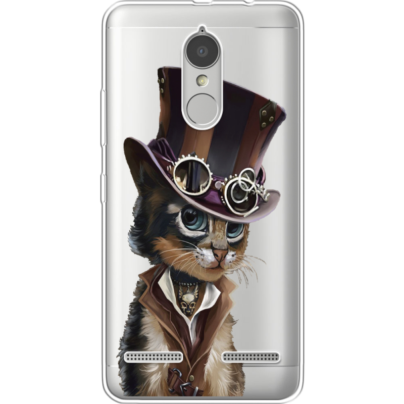 Прозрачный чехол Uprint Lenovo K6 K33a48 Steampunk Cat