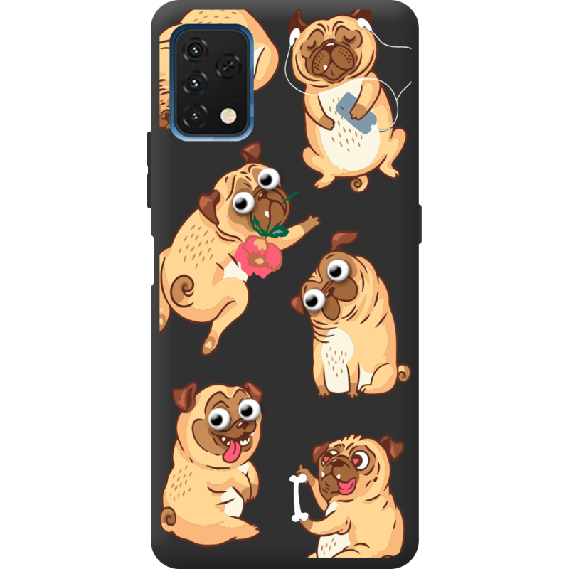 Прозрачный чехол BoxFace Umidigi A11 с 3D-глазками Pug