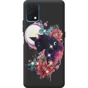 Чехол со стразами Umidigi A11S Cat in Flowers