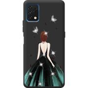 Чехол со стразами Umidigi A11S Girl in the green dress