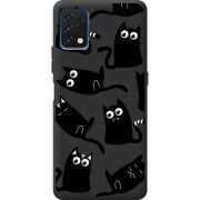 Прозрачный чехол BoxFace Umidigi A11S с 3D-глазками Black Kitty