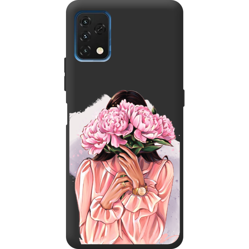 Прозрачный чехол BoxFace Umidigi A11S Девушка с Пионами