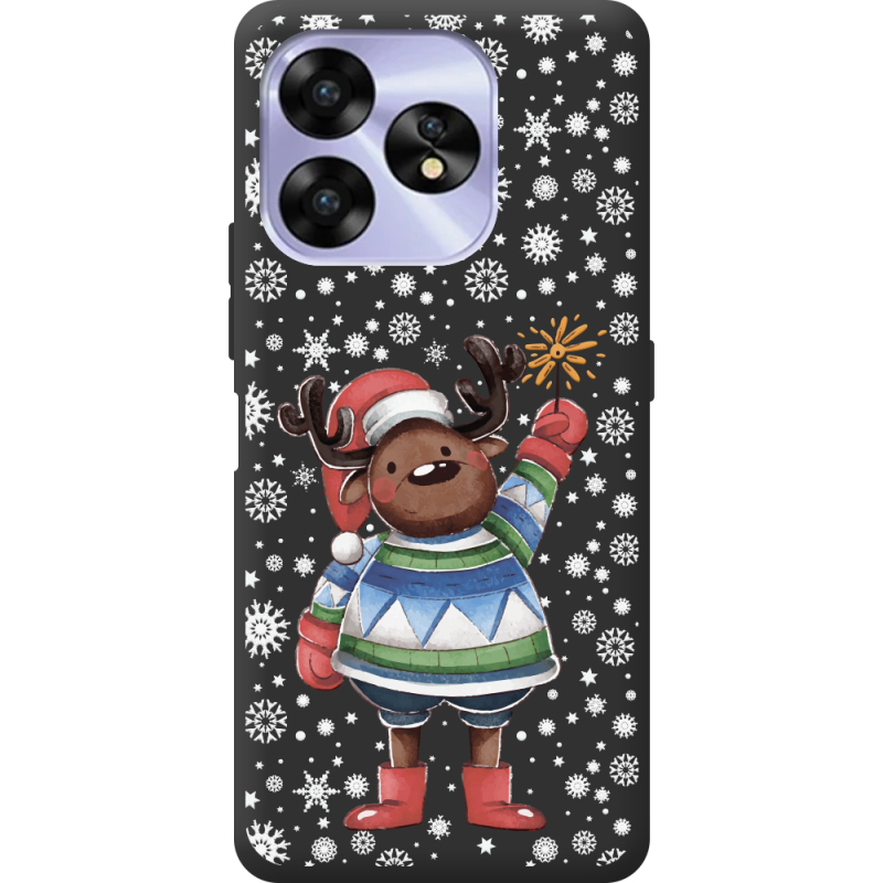 Прозрачный чехол BoxFace Umidigi A15C Christmas Deer with Snow