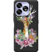 Чехол со стразами Umidigi A15C Deer with flowers