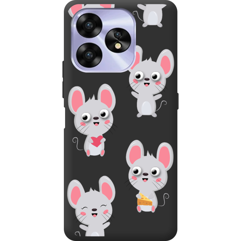 Прозрачный чехол BoxFace Umidigi A15 с 3D-глазками Mouse